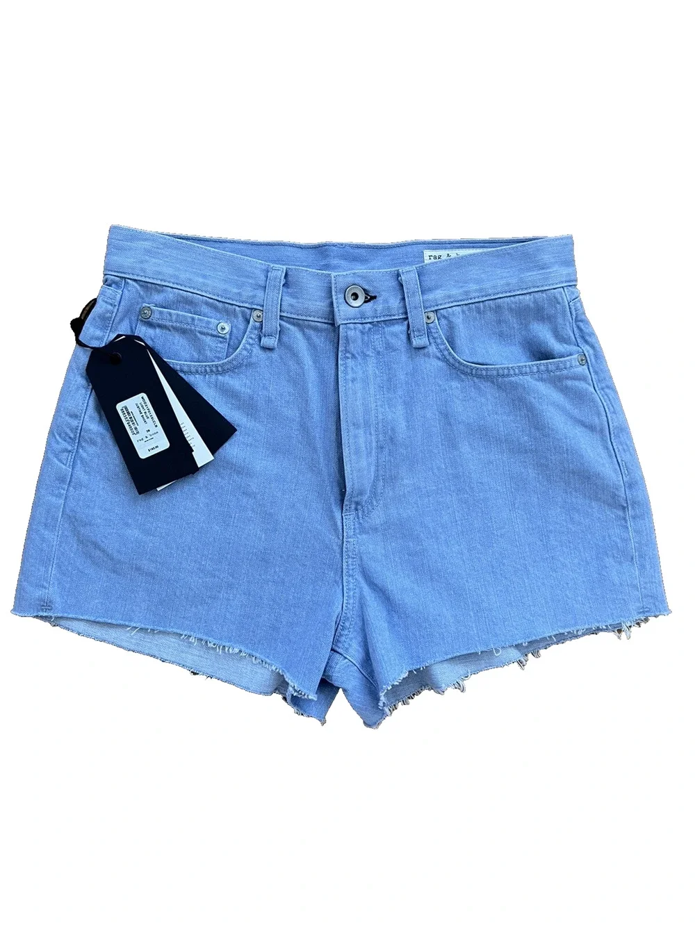 Rag & Bone light blue justine short women size 28 high rise Shorts A003007 - Picture 1 of 9